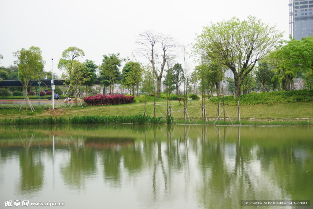 广州市儿童公园湖景