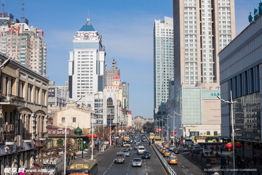 哈尔滨市区街景