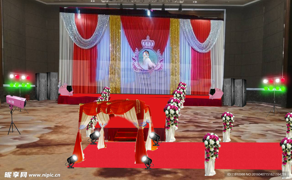 婚礼舞台现场效果图