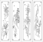 门花矢量图