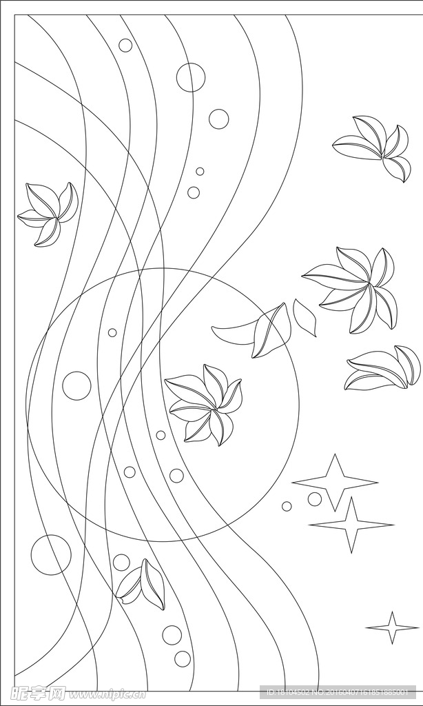 门花矢量图