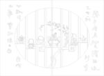 门花矢量图