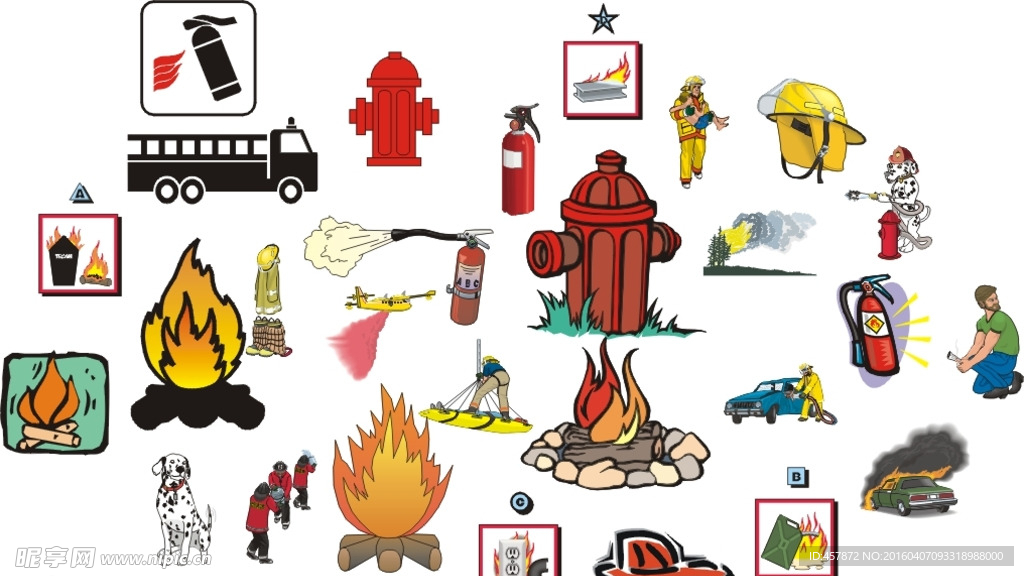 火警  卡通漫画   人物