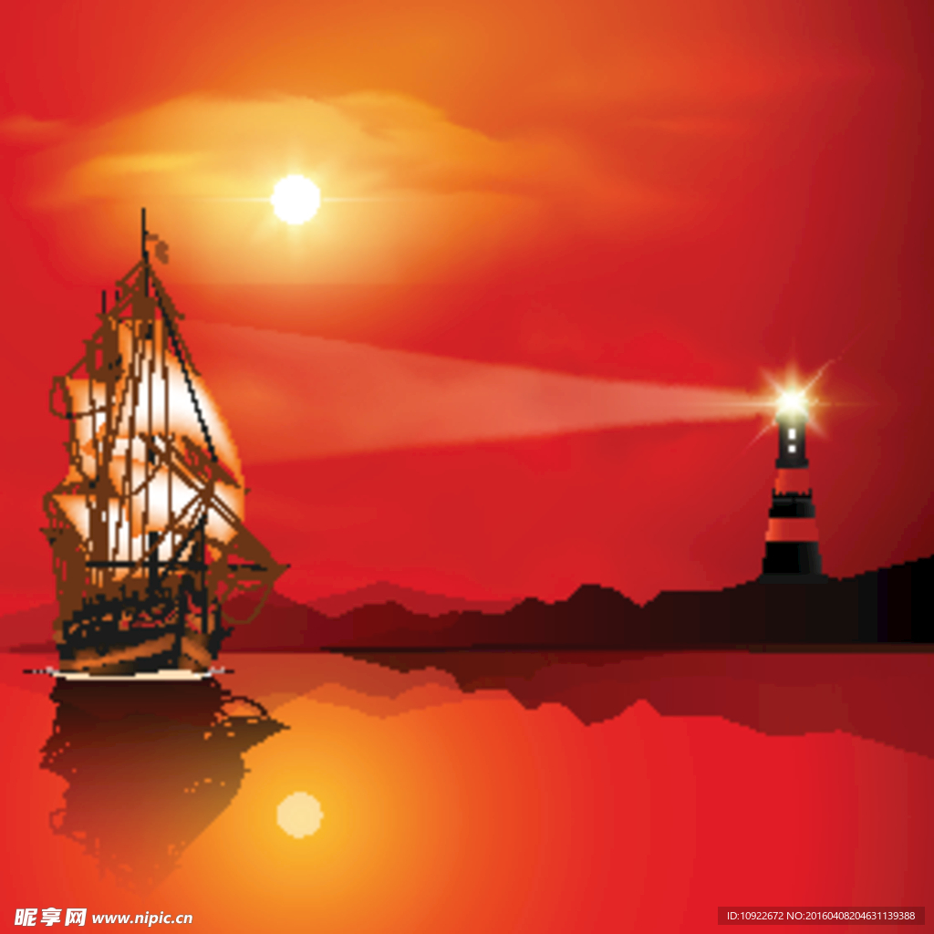 黄昏美景 大海风景