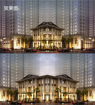 灯火辉煌建筑背景视频