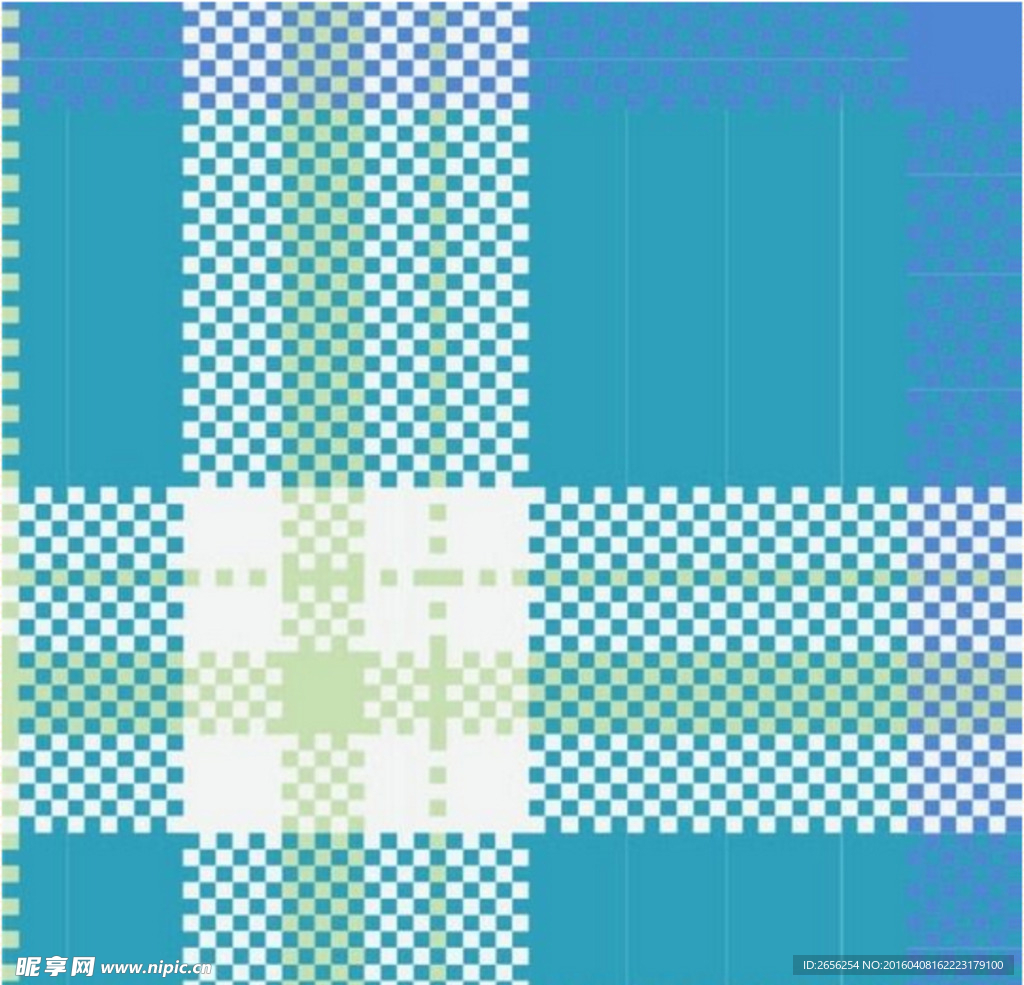 绿蓝白点阵方格背景