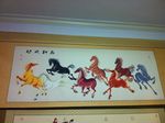 蔚县剪纸八骏图