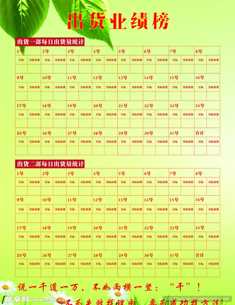 业绩榜