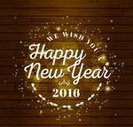 2016年新年快乐贺卡矢量图