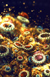 金色花朵装饰画
