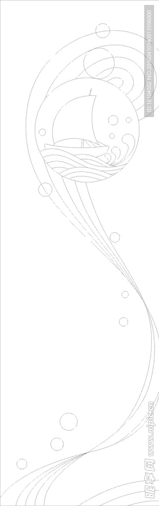 门花矢量图