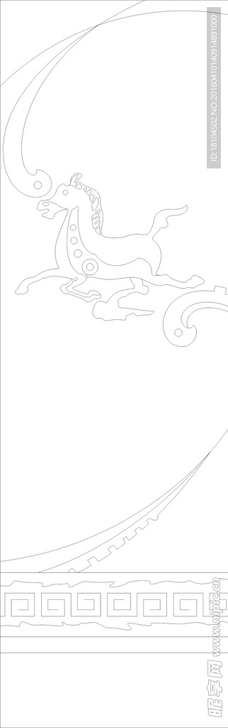 门花矢量图