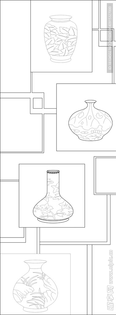 门花矢量图