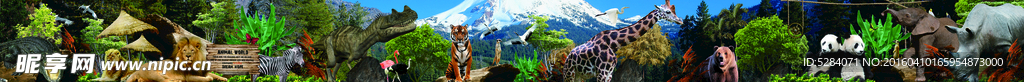 森林3D画 动物世界