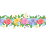 彩色玫瑰花设计矢量素材