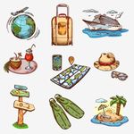 旅行素材矢量素材免费下载