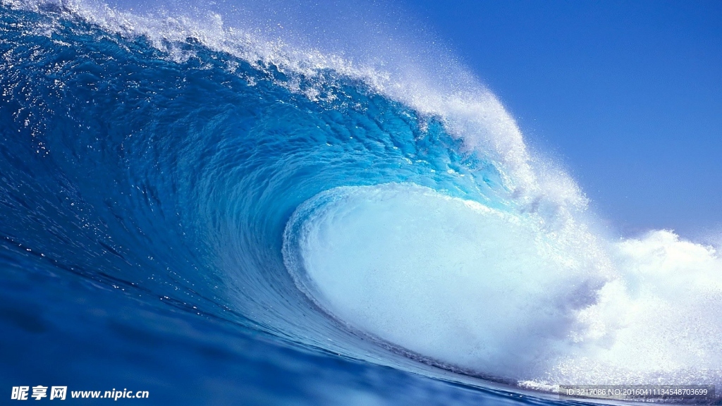 海浪 浪花 蓝色