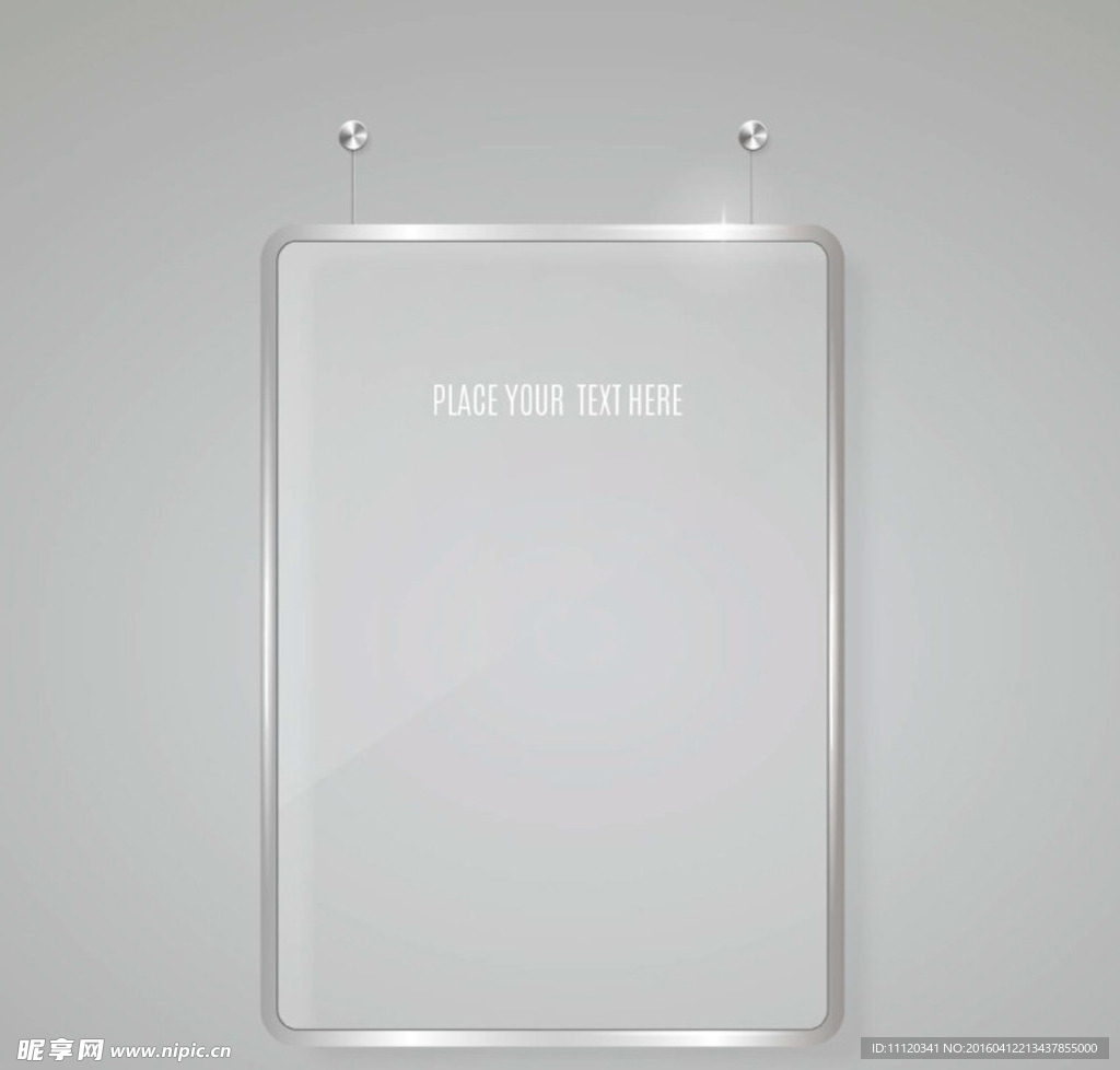 精美空白玻璃广告牌矢量素材