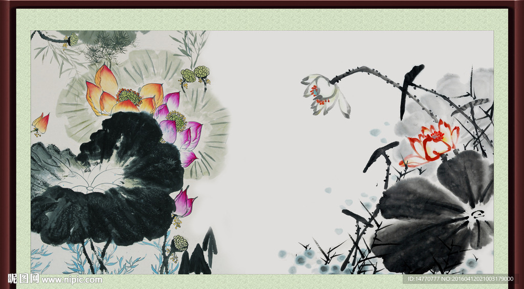 国画荷花