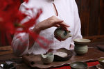 茶道 女茶艺师 女茶艺的手