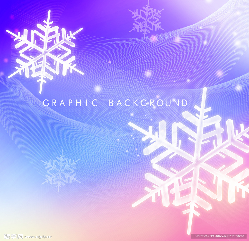 雪花飘扬背景PSD素材