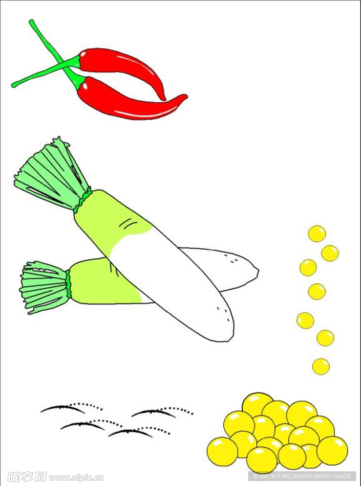 可爱蔬菜卡通
