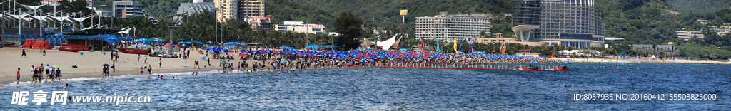 深圳大梅沙海滩全景