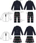 秋冬童装西装礼服款式图