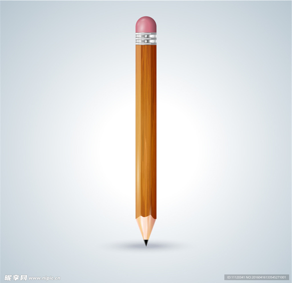 带橡皮的铅笔设计矢量素材