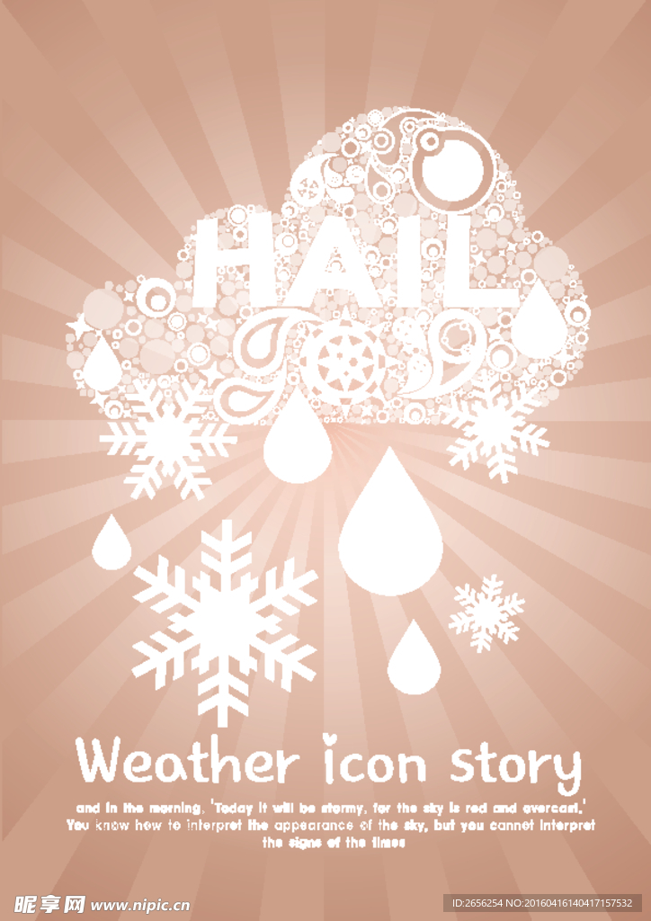 气候冰雹和雪花