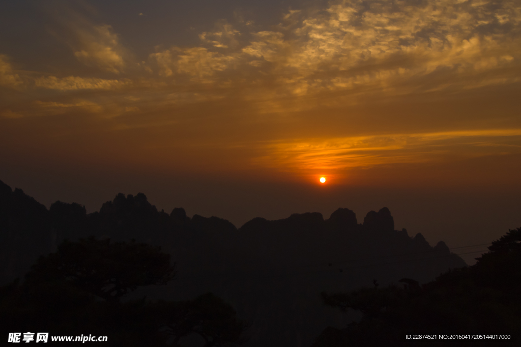 黄山夕阳