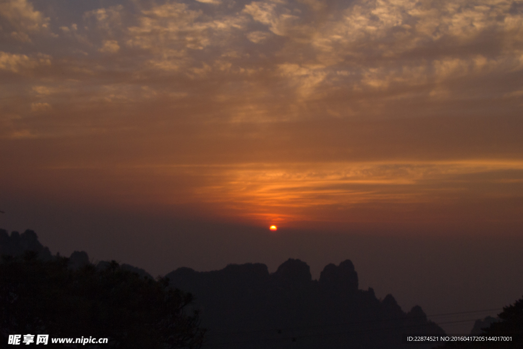 黄山夕阳