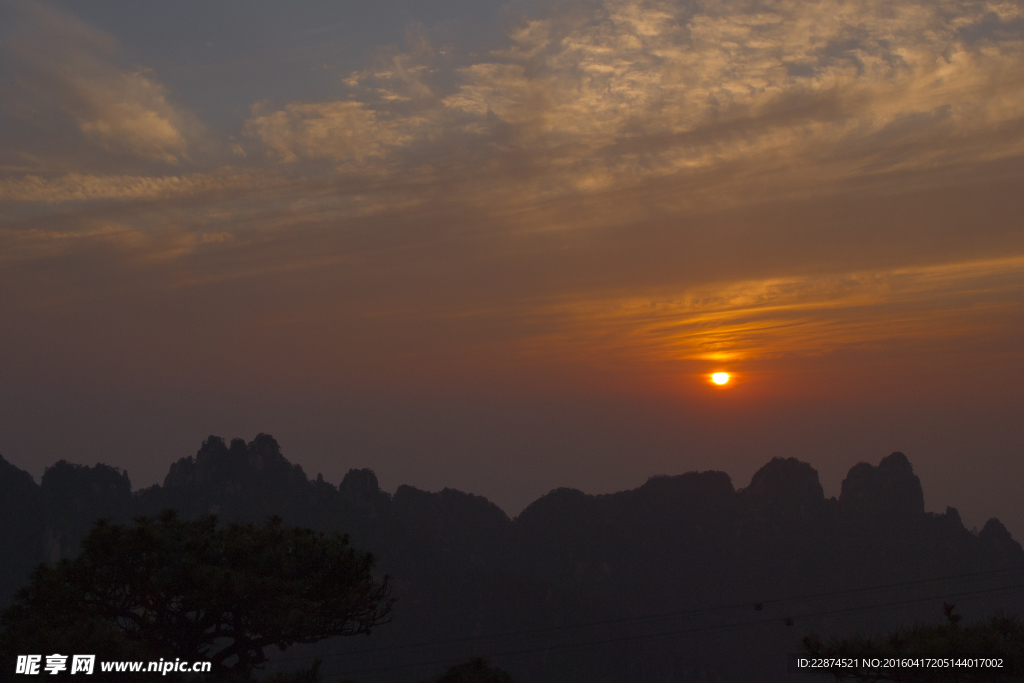 黄山夕阳