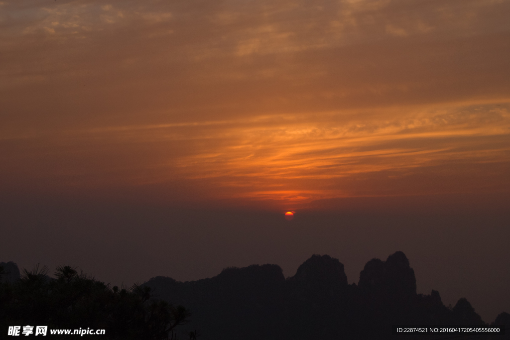 黄山夕阳