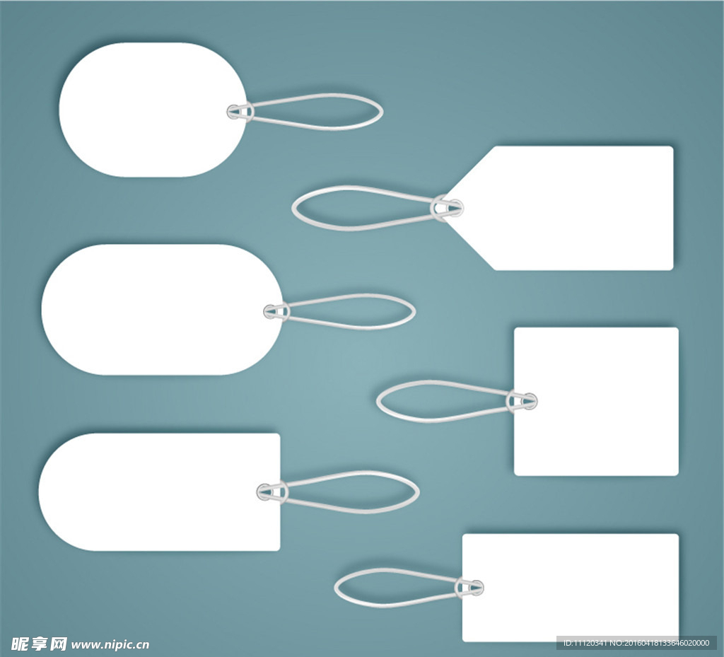 空白吊牌设计矢量图