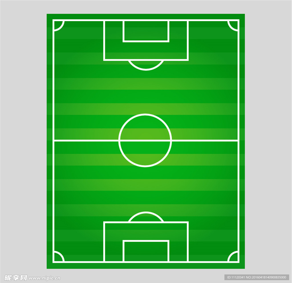 创意足球场俯视图矢量素材