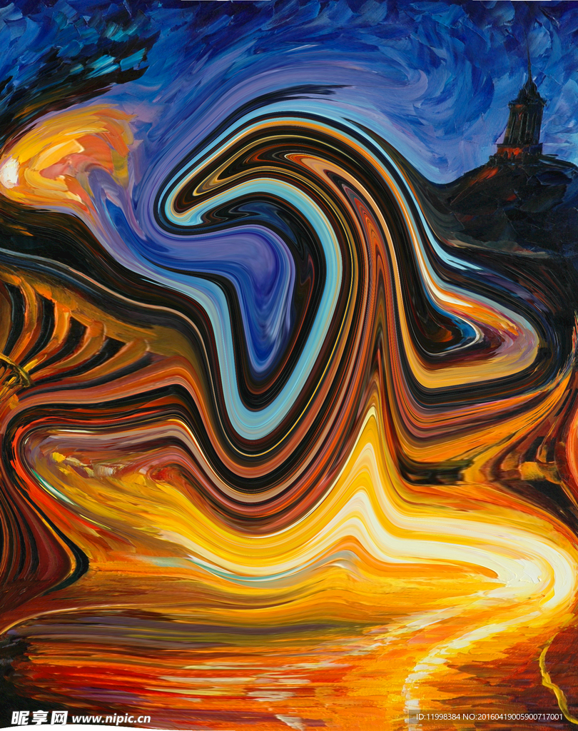 抽象油画