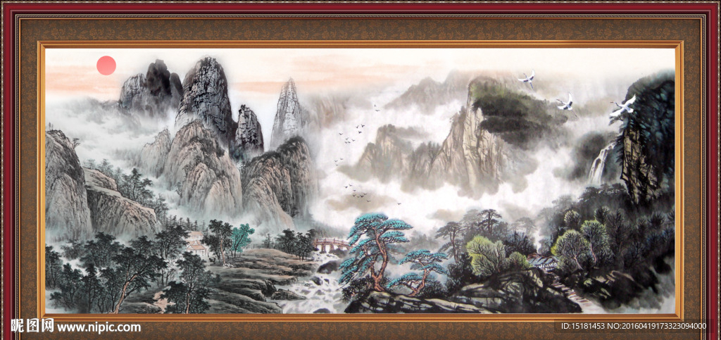 水墨山水画
