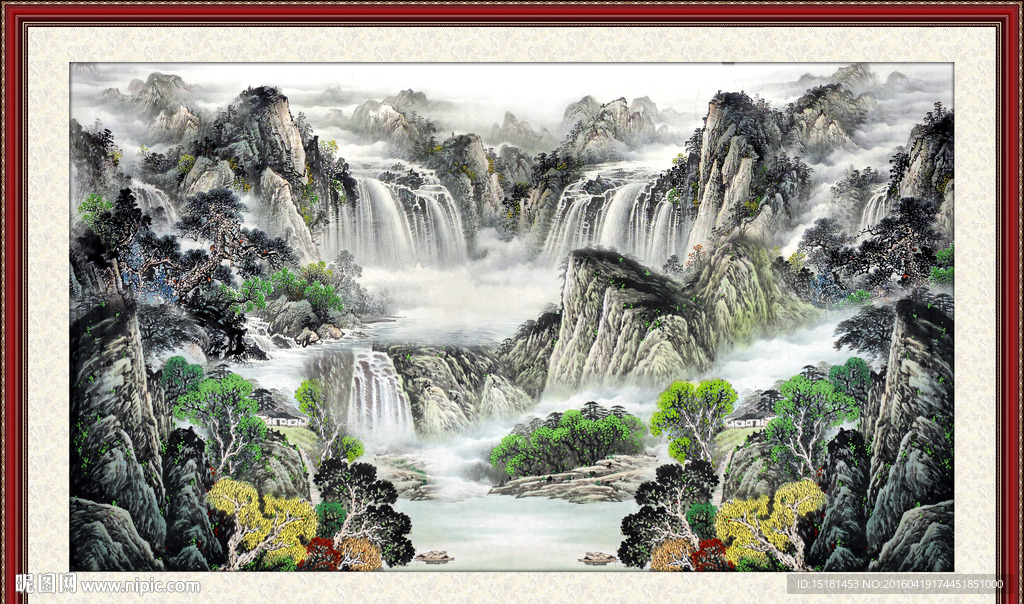 国画山水 江山如画
