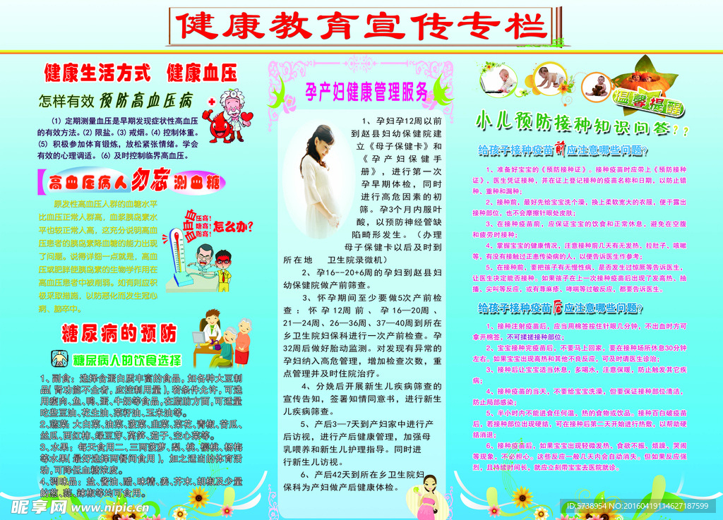 医院健康教育宣传专栏