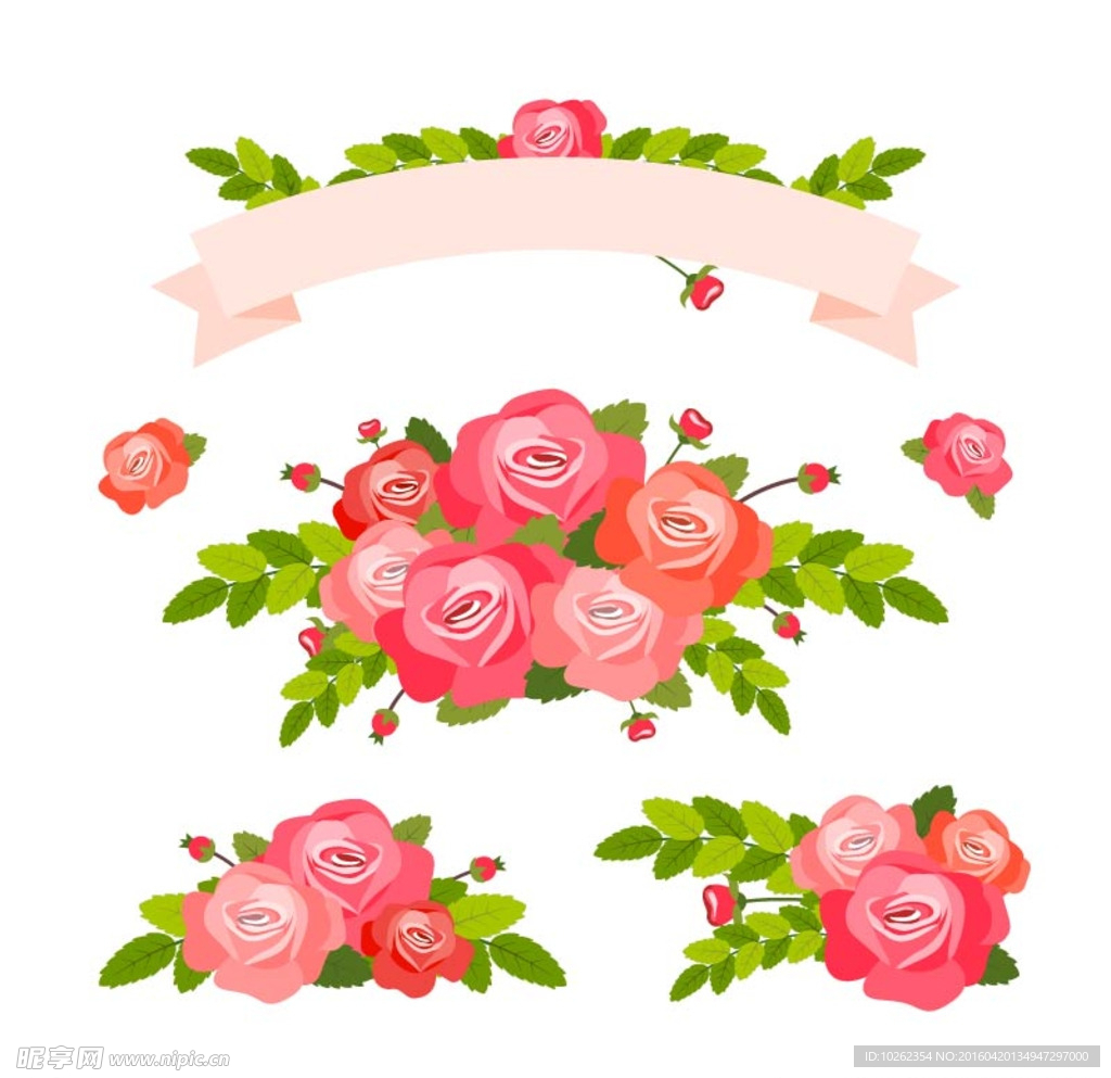 美丽玫瑰花束