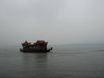 杭州西湖雨景-游船