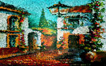 玻璃晶格油画