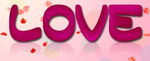love立体字