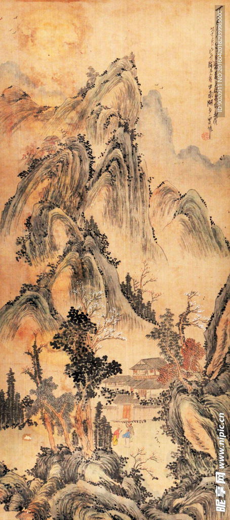 罗聘 山水