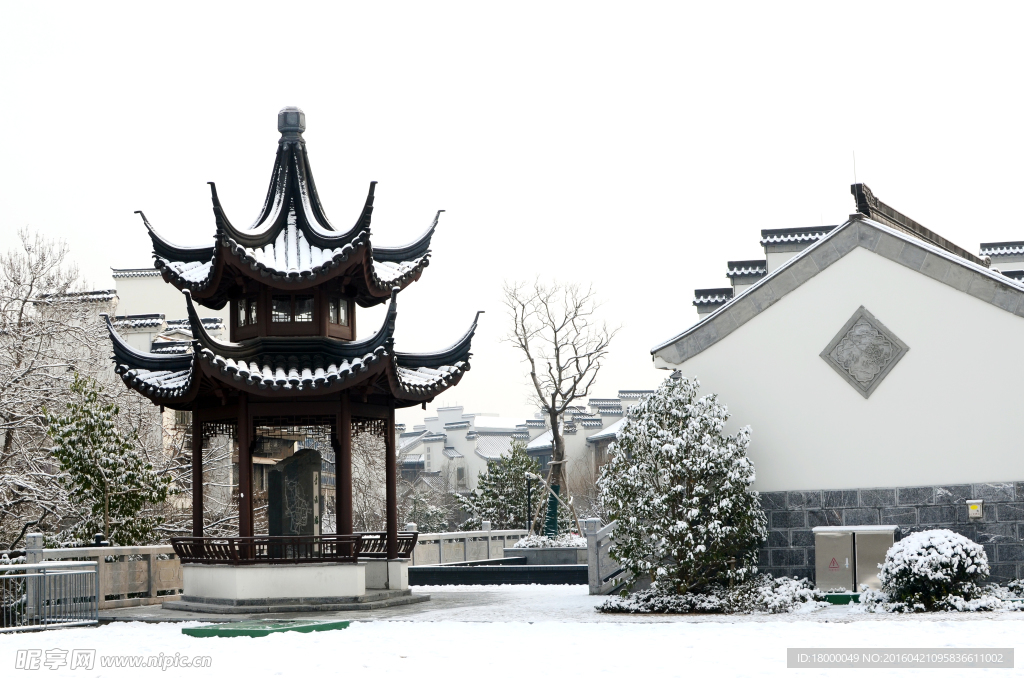 长乐渡雪景