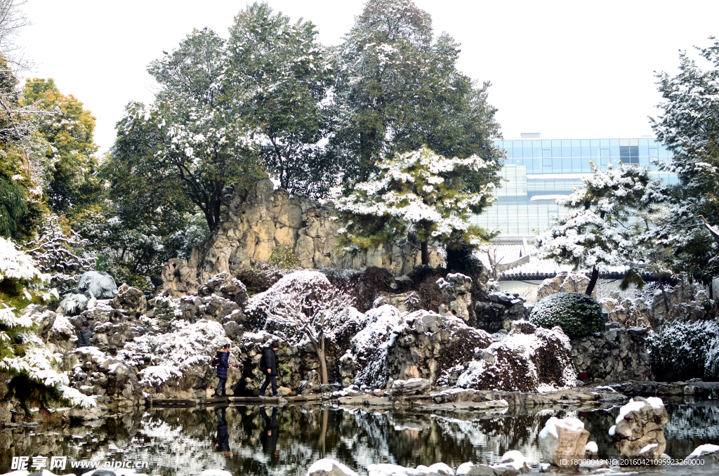 瞻园雪景