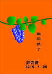 矢量精美葡萄图