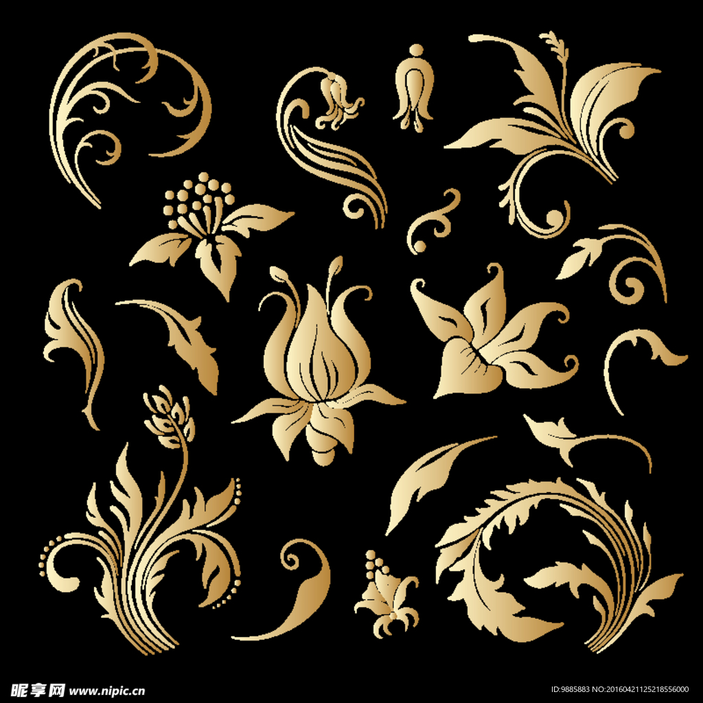 金色花纹