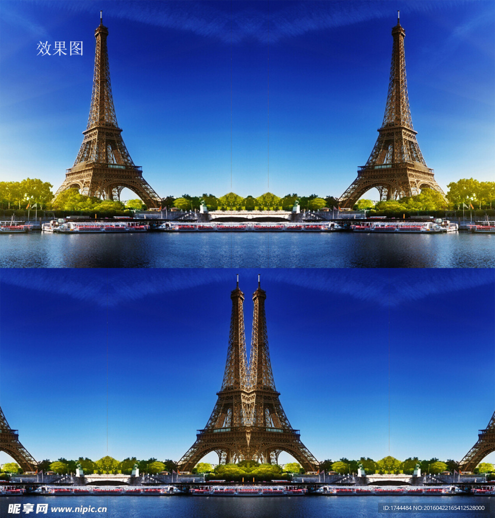 巴黎埃菲尔铁塔高清视频背景